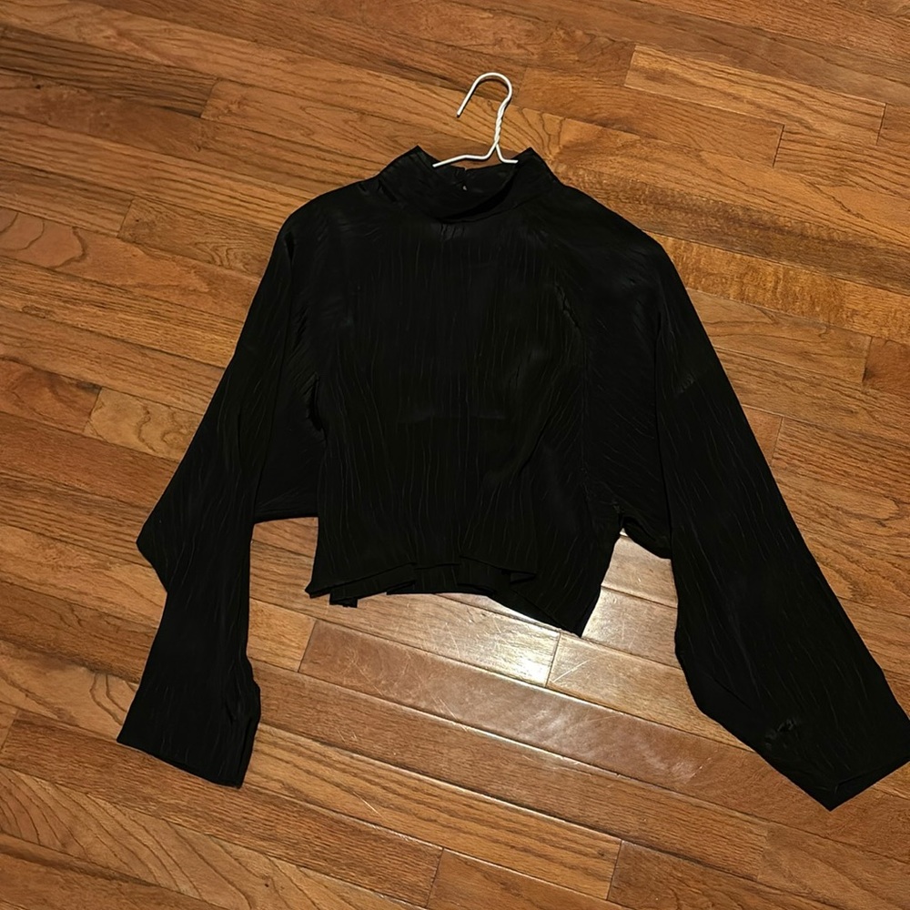 H&M black silk top new with tags